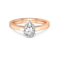 thumbnail image 3 of 3 Carat IGI Certified Pear Shape Lab Grown Diamond Engagement Ring | 14K Rose Gold | Shye Petal Solitaire Lab Diamond Ring | FG-VS1-VS2 Quality Friendly Diamonds, 3 of 4