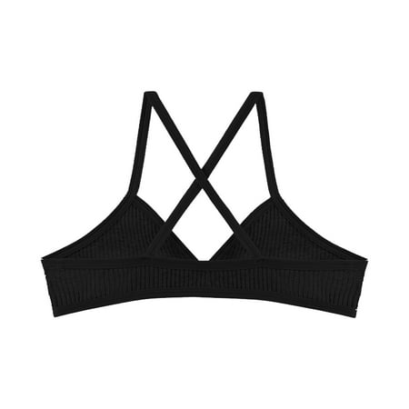 

Women Plus Size Clearance Fashion Woman s Active Bra Beauty Back Wrap Hollow Out Bra Bikini Underwear Black M