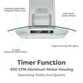 thumbnail image 3 of CIARRA Wall Mount Range Hood 30 inch Tempered Glass with Carbon Filter Kit for Recirculating CAS50275-003, 3 of 7