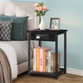 thumbnail image 6 of Oumilen Adult Nightstand End Table with Charging Station Black, Set of 2, 6 of 7