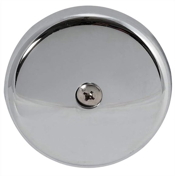 Placa frontal de rebosadero para bañera EZ-FLO cromada de 8 cm