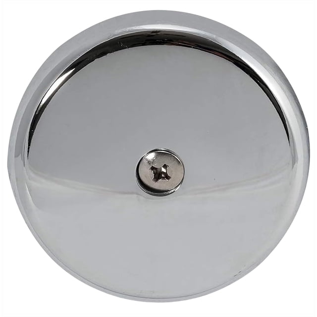 Placa frontal de rebosadero para bañera EZ-FLO cromada de 8 cm
