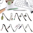 thumbnail image 2 of Metal Book Markers with Crystal Stone Pendant Reading Accessories, 2 of 21