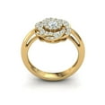 thumbnail image 3 of Natural 1carat Round Cut Diamond Prong Fancy Cluster Bridal Engagement Ring Solid 14K Gold GH I1, 3 of 3