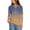 Orange, variant on Dgankt Shirts for Women Loose Solid V Neck Mid Sleeve Casual Daily Comfort Top,Sizes S-3XL