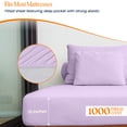 thumbnail image 3 of HNB Store 1000 TC Egyptian Cotton King Bed Sheet Set Include's - 15" inch Deep Fitted Sheet | 1 Flat Sheet | 2 Pillowcases | Lilac, 3 of 7