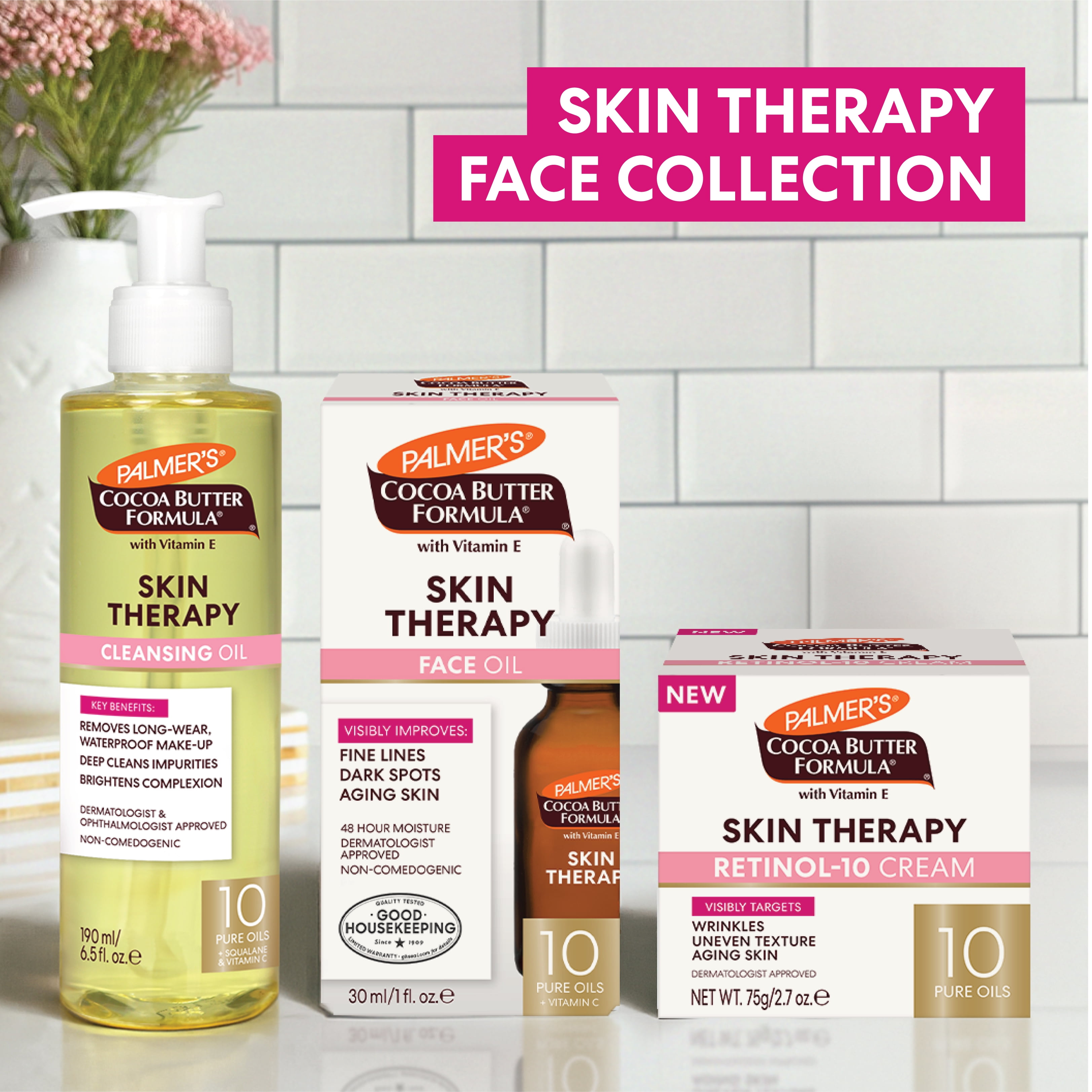 Palmer's Cocoa Butter Formula Skin Therapy Cleansing Oil Face & Body Rosehip Fragrance 6.5 fl. oz.