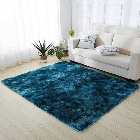 Teissuly Soft Rugs Anti Skid Gy, Dark Teal Living Room Rug