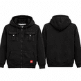 thumbnail image 2 of Bobcat Mens Zip Up Hoodie Cozy Fleece Full Sherpa Hooded Sweatshirt with Pockets, Sizes S-XL, 2 of 7