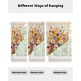 thumbnail image 4 of Spring Floral Swag Valances for Windows, Vintage Summer Botanical Flowers Rod Pocket Sheer Valances for Small Windows, Swag Toppers Light Filtering for Kitchen Living Room 2 Panels 28''x36'', 4 of 6