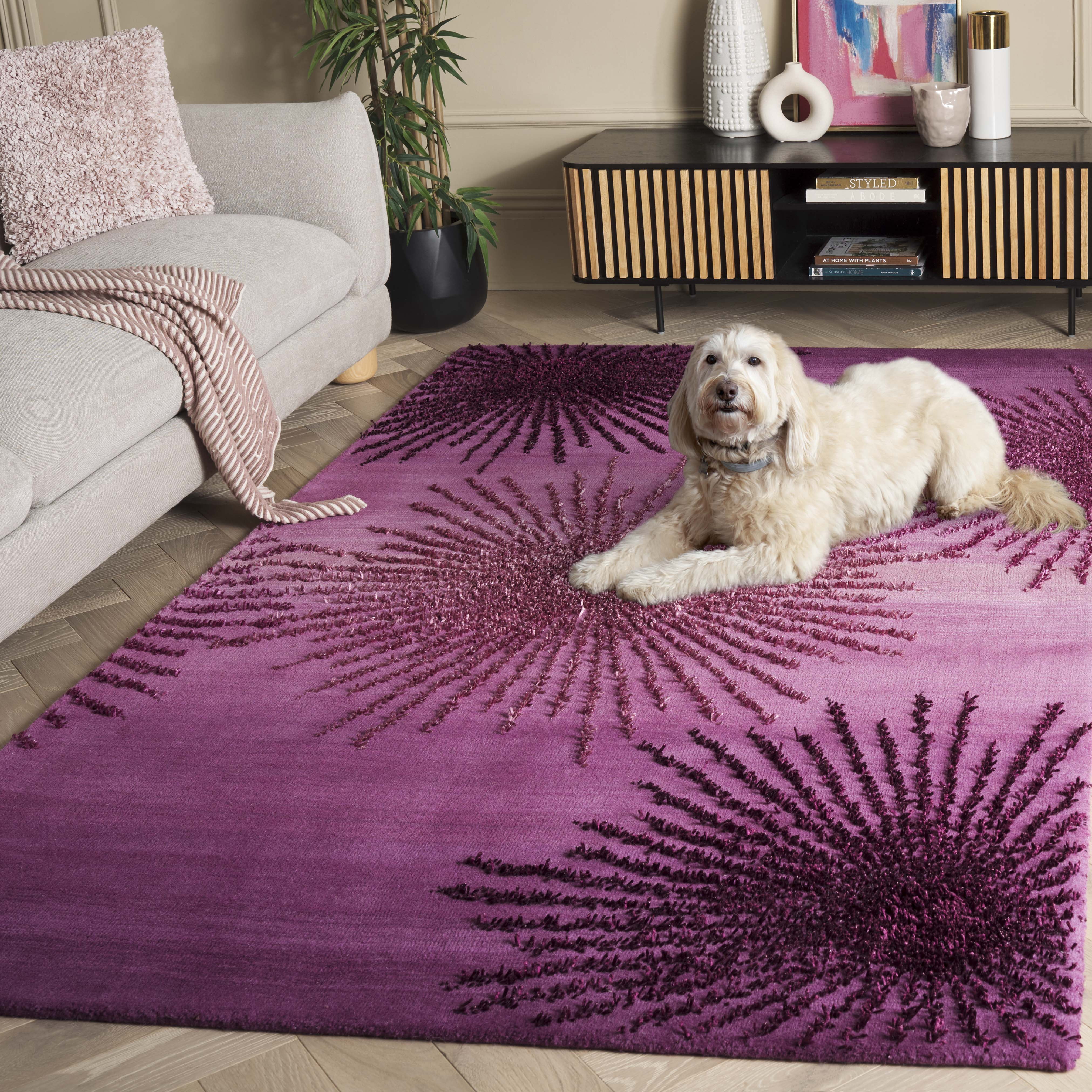 SAFAVIEH Soho Fiesta Geometric Area Rug, Purple, 5' x 8'
