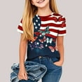 thumbnail image 2 of Edvintorg 4Th Of July Girls Shirts Short Sleeve Shirt for Girls Soft Tees Kids Tshirts Clothes Summer Tops T-Shirt 3-12 Years, 2 of 6