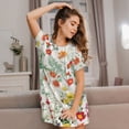 thumbnail image 3 of Disketp Spring floral para Camisón Corto de Manga Corta para Mujeres, Camisón Cómodo con Escote Redondo, Bonito y Confortable, 3 of 6