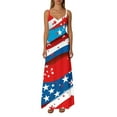 thumbnail image 3 of Hvot&aat 4th of July Dress for Women Stars Stripes Printed Independence Day Sleeveless Maxi Dress Casual Long Dresses, 3 of 6