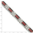 thumbnail image 4 of White Stainless Steel bracelet Contemporary Carbon Fiber 9.25 in 13.87 mm, 4 of 4