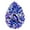 Blue, variant on Eoperou Vivid Appearance Exquisite Brooch Pin Lightweight Decorative Polishing Faux Crystal Waterdrop Shape Women Pin Costume Accessories