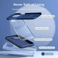 thumbnail image 4 of Silicone Case Designed for Apple iPhone 11 Liquid Silicone Case, 3 in 1 Bundle Phone Case with Clear Tempered Glass and Camera Lens Shockproof Case for Apple iPhone 11,Navy, 4 of 7
