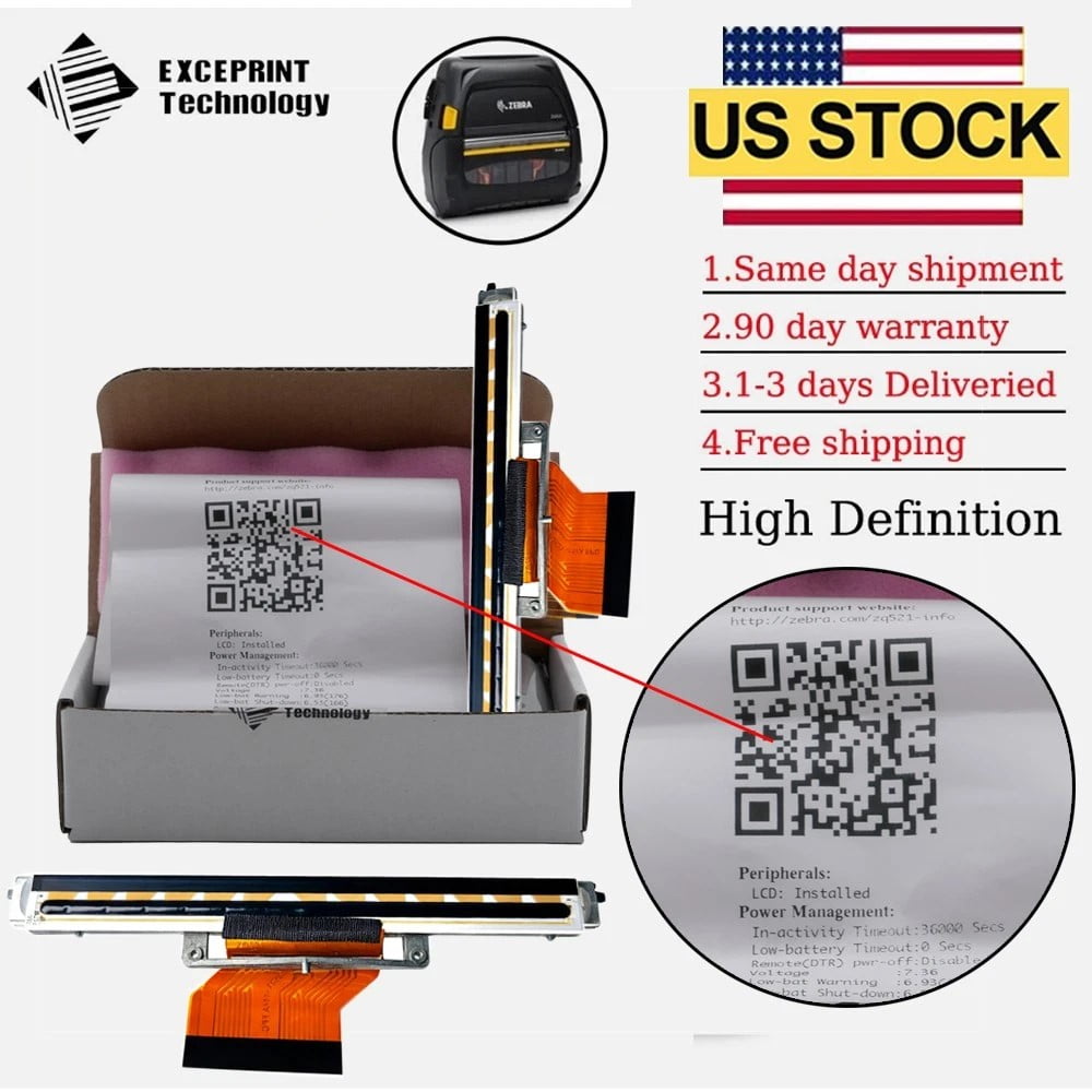 Printhead for Zebra ZQ521 Portable Thermal Label Printer P1109578-002