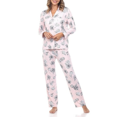 

White Mark Women s Long Sleeve & Pants Floral Pajama Set