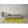 thumbnail image 3 of Ahgly Company Machine Washable Indoor Rectangle Abstract Yellow Contemporary Area Rugs, 8' x 10', 3 of 4