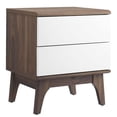 thumbnail image 1 of Mesita de noche Table Modway Envision con 2 cajones, color blanco nogal, 1 of 7