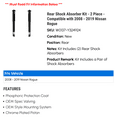 thumbnail image 2 of Rear Shock Absorber Kit - 2 Piece - Compatible with 2008 - 2019 Nissan Rogue 2009 2010 2011 2012 2013 2014 2015 2016 2017 2018, 2 of 2