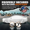 thumbnail image 2 of Mockins 185”x70”x60” Silver 190T Polyester Sedan Car Cover, 2 of 9