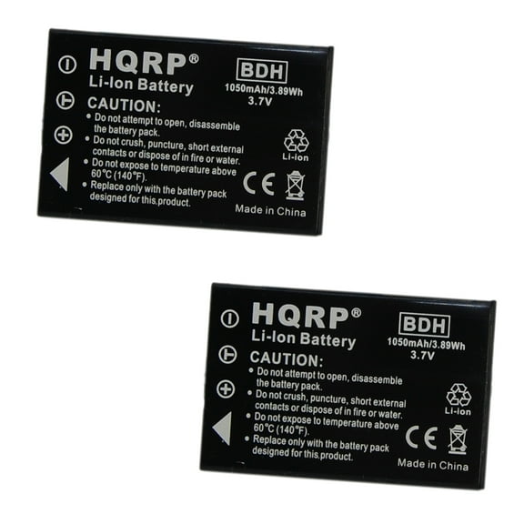 hqrp two batteries for aiptek go-hd dam-z5x, a-hd  v5vp, a-hd v5v, mz-dv dzo-z53 camcorder replacement plus lcd screen protector