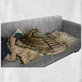 thumbnail image 6 of Rustic Soft Flannel Fleece Throw Blanket, Medieval Middle Age Door Exit with Gothic Ornate Features Britain Theme, Cozy Plush for Indoor and Outdoor Use, 60" x 80", Cream, by Ambesonne, 6 of 6