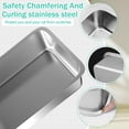thumbnail image 3 of 2 Pack Low Entry Cat Litter Box, 17.7"×13.8"×2.8" Stainless Steel Kitten Litter Box for Small Cat, Kitty Shallow Litterbox for Guinea Pig, Puppy, Hamsters Toilet, 3 of 9