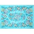 thumbnail image 1 of Ahgly Company Machine Washable Indoor Rectangle Medallion Light Blue French Area Rugs, 8' x 10', 1 of 4