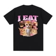 thumbnail image 1 of Camiseta con estampado "I Eat Funny El Gato Triste Llorando Gato" para hombre y mujer, camisetas casuales holgadas de algodón, camisetas vintage de moda Harajuku, 1 of 7