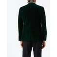thumbnail image 3 of Men’s Velvet Blazer Classic Smart Casual Tailored Fit Wedding Suit Jacket, 3 of 5