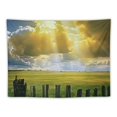 thumbnail image 5 of BCIIG Field Fence Sky Tapestry Wall Hanging Unique Style Graphic Tapestries Home Wall Decor Art for Living Room Bedroom Apartment Farmhouse Dorm 40x60inch, 5 of 6