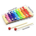 thumbnail image 2 of HLONK 2 in 1 Baby Piano Xylophone Toy for Toddlers 1-3 Years Old  8 Multicolored Key Keyboard Xylophone Piano  Preschool Educational Musical Learning Instruments Toy for Baby Kids Girls B, 2 of 8