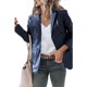 thumbnail image 1 of Chaqueta Mujer, Cuello Abierto Chaqueta Femenina Botonadura Simple Moderna Para Trabajar Para Ir De Compras ANGGREK azul marino M, 1 of 6