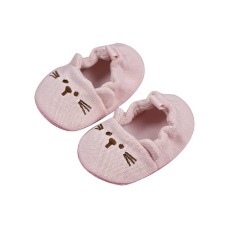 

Ymiytan Infant Baby Floor Slippers Pull On Sock Shoes Soft Sole Walking Shoe Home Trainers Cute Cartoon Slipper Pink 4C