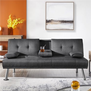 Homall Futon Sofa Bed Faux Leather Couch Modern Convertible Folding ...