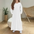 thumbnail image 2 of Posijego Girls Maxi Dress with Pockets Big Girls Crew Neck Long Sleeve Spring Casual Solid Color Dresses, 2 of 6