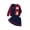 Burgundy, variant on PureChapter Girls Clothes Cartoon Bear Letter Print Color Block Varsity Jacket & Striped Pleated Skirt 2 Piece Outfits for 7-14