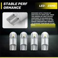 thumbnail image 5 of TOOC 10Pcs 6000K Canbus T10 168 194 W5W Dome License Side Marker LED Light Bulb White, 5 of 5