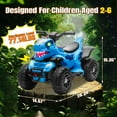 thumbnail image 7 of Track Seven 12V Ride-On ATV, Dinosaur Shape Electric Car, 2WD, Music, Bluetooth & Microphone, Power Display, Indoor& Outdoor Ride-On Toy Car for Boys Girls Age 2+, Blue, 7 of 7
