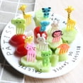 thumbnail image 3 of Wosthever 10 Uds. Tenedor de frutas de animales, aperitivos de dibujos animados, postre, buffet, postres, cóctel, palillo de para el hogar para Type2 NO2 Wosthever  JJ9331-00, 3 of 6