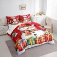 thumbnail image 3 of Castle Fairy Kids Children Xmas Snowman Twin Bedding Sets 7-Piece,Merry Christmas Gifts Bedding Comforter Set Microfiber,Happy New Year Breathable Sheet Sets,Ultra Soft Home Decor,Reversible, 3 of 8