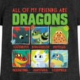 thumbnail image 3 of How to Train Your Dragon - All My Friends Are Dragons - Toddler & Youth Girls Short Sleeve Graphic T-Shirt, 3 of 5
