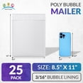 thumbnail image 2 of Poly Bubble Mailers, 8.5 x 11 Inch. Pack of 25 White Padded Envelopes Self Seal. Tear-Proof Gift Bubble Envelopes. Waterproof Packaging for Small Business. Cushioning Book Mailers, 2 of 8