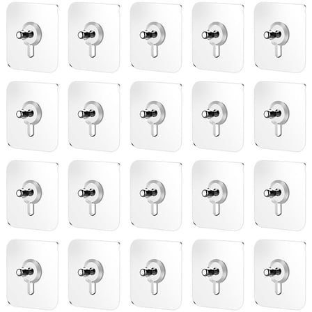 MIPCASE 20Pcs Adhesive Screw No Drill for Kitchen with Non-Trace Functionality