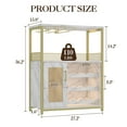 thumbnail image 3 of PIONEERWORKS 3-Tier Wine Bar Cabinet with Detachable Wine Rack and Storage Space, Buffet Cabinet with Glass Holder and Mesh Door, Sturdy MDF Construction for Dining Room Bar & Kitchen, 3 of 7
