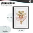 thumbnail image 4 of Stupell Industries Eclectic Teddy Bear Ballet Tutu Black Framed Print Under Glass, 14 x 20, by Amy Hall, 4 of 8