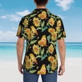thumbnail image 6 of Goofa Sunflowers And Bird Hawaiian Shirt for Men, Unisex Summer Beach Casual Short Sleeve Button Down Shirts,Aloha Tropical Floral print shirt-XX-Large, 6 of 9